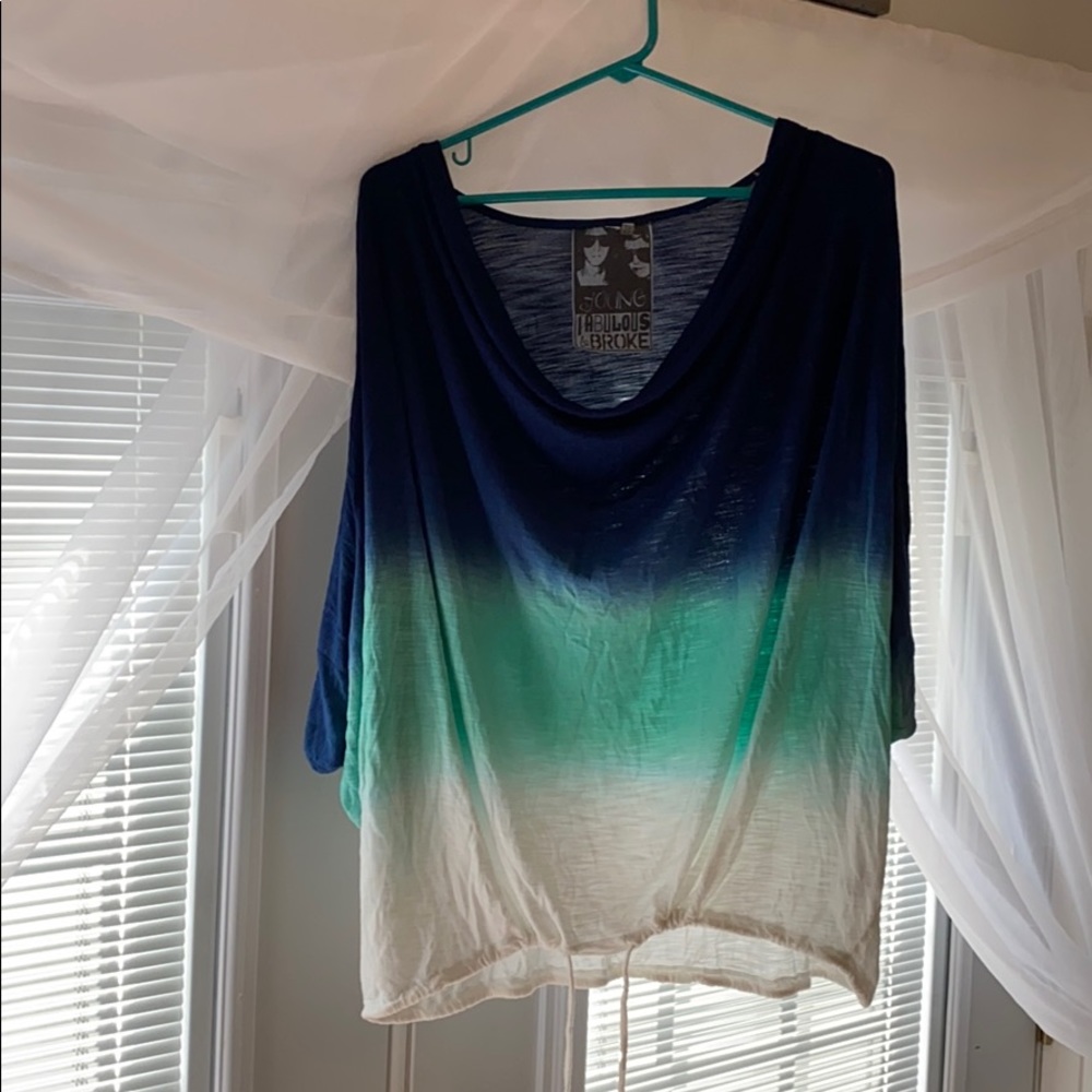 Ombré off the shoulder top